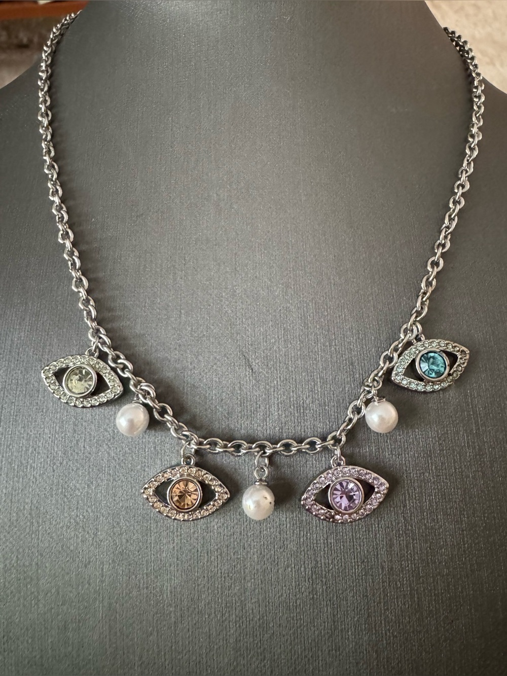 Kurt Geiger Evil Eye Necklace in Pastel